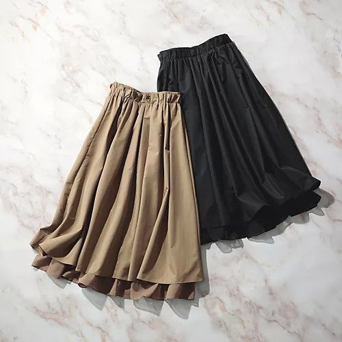 【イーバイエクラ/E by eclat】のタフタリバーシブルスカート 人気、トレンドファッション・服の通販 founy(ファニー) 　ファッション　Fashion　レディースファッション　Fashion for Women　スカート　Skirts　おすすめ　Recommended / Our Picks　ギャザー　Gathered, Ruffled　シアー　Sheer, See-Through　スニーカー　Sneakers, Trainers　タフタ　Taffeta, Structured Fabric　リバーシブル　Reversible, Two-Sided　洗える　Machine Washable　other-2|ID: prp329100003934469 ipo3291000000034956149