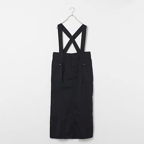 【オブラダ/Oblada】の【洗える】MILITARY SKIRT インテリア・キッズ・メンズ・レディースファッション・服の通販 founy(ファニー) 　ファッション　Fashion　レディースファッション　Fashion for Women　スカート　Skirts　サスペンダー　Suspenders, Braces　シンプル　Simple, Minimal　ボーイズ　Boyish, Boy Style　洗える　Machine Washable　ブラック|ID: prp329100003942630 ipo3291000000034724777