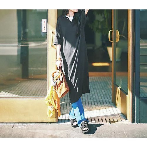 【レミレリーフ/REMI RELIEF】の【LEE DAYS別注】【洗える】ヴィンテージ調 16-ラフィー鹿の子ワンピース 人気、トレンドファッション・服の通販 founy(ファニー) 　ファッション　Fashion　レディースファッション　WOMEN　ワンピース　Dress　スリット　Slit　ポロシャツ　Polo Shirt　ヴィンテージ　Vintage　再入荷　Restock/Back In Stock/Re Arrival　別注　Special Order　洗える　Washable　鹿の子　Pique　other-2|ID: prp329100003942643 ipo3291000000031508454