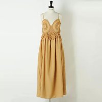 【クリンクル クリンクル クリンクル/crinkle crinkle crinkle】の【洗える】hand crochet dress 人気、トレンドファッション・服の通販 founy(ファニー) ファッション Fashion レディースファッション WOMEN ワンピース Dress ドレス Party Dresses オレンジ Orange キャミワンピース Cami Dress クロシェ Crochet バランス Balance ラップ Wrap リネン Linen 洗える Washable |ID:prp329100003942646