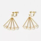 【プティローブノアー/petite robe noire】の扇形パールイヤリング ゴールド|ID: prp329100003942781 ipo3291000000034724905