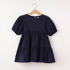 【シューラルー/SHOO LA RUE / KIDS】の【110-140cm】フレンチリネンブレンド ティアードチュニック ネイビー|ID: prp329100003944470 ipo3291000000029586876