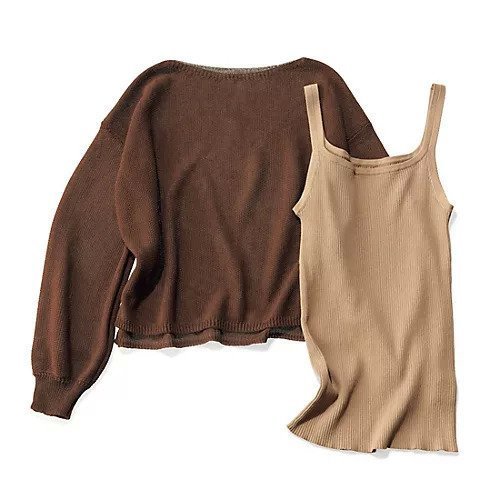 【カデュネ/CADUNE】の【Marisol別注】メッシュニットセット インテリア・キッズ・メンズ・レディースファッション・服の通販 founy(ファニー) https://founy.com/ ファッション Fashion レディースファッション Fashion for Women トップス・カットソー Cut & Sew Tops ニット Knit Tops & Sweaters インナー Innerwear 洗える Machine Washable 秋 Autumn コンパクト Compact, Small Size ショート Short, Short Length シンプル Simple, Minimal スクエア Square, Square Shape タンク Tank Top, Sleeveless Top デコルテ Décolleté, Neckline バランス Balance, Style Balance 別注 Limited Edition, Custom Order メッシュ Mesh, Net Fabric リネン Linen, Linen Fabric リブニット Rib Knit, Ribbed Knit 夏 Summer エレガント 上品 Elegant ビジネス 仕事 通勤 Business / Work / Commuting |ID: prp329100003962349 ipo3291000000034766439