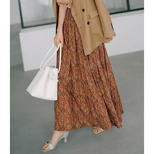 【シップス フォー ウィメン/SHIPS】の【Marisol別注】UHURUスカート 人気、トレンドファッション・服の通販 founy(ファニー) 　ファッション　Fashion　レディースファッション　WOMEN　スカート　Skirt　オレンジ　Orange　シルバー　Silver　シンプル　Simple　パープル　Purple　ペイズリー　Paisley　マキシ　Maxi　別注　Special Order　夏　Summer　洗える　Washable　秋　Autumn/Fall　other-2|ID: prp329100003962360 ipo3291000000031256899