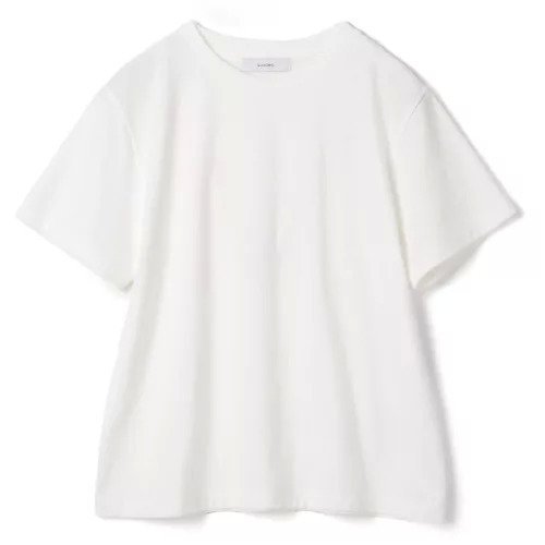 【スアデオ/suadeo】のコットン混ブークレーTシャツ インテリア・キッズ・メンズ・レディースファッション・服の通販 founy(ファニー) 　ファッション　Fashion　レディースファッション　Fashion for Women　トップス・カットソー　Cut & Sew Tops　シャツ・ブラウス・オフィスカジュアル　Elegant Blouses & Button-Ups　ロングTシャツ・Tシャツ　Longline T-Shirts & Tees　コンパクト　Compact, Small Size　シンプル　Simple, Minimal　ループ　Loop, Loop Knit　エレガント 上品　Elegant　洗える　Machine Washable　ホワイト|ID: prp329100003965132 ipo3291000000035826344