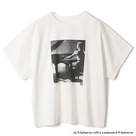 【スアデオ/suadeo】 ドルマンスリーブ LIFE フォトプリントT人気、トレンドファッション・服の通販 founy(ファニー) ファッション Fashion レディースファッション Ladies' Fashion Online インナー Inner 洗える Washable プリント Print リラックス Relax |ID:prp329100003965133