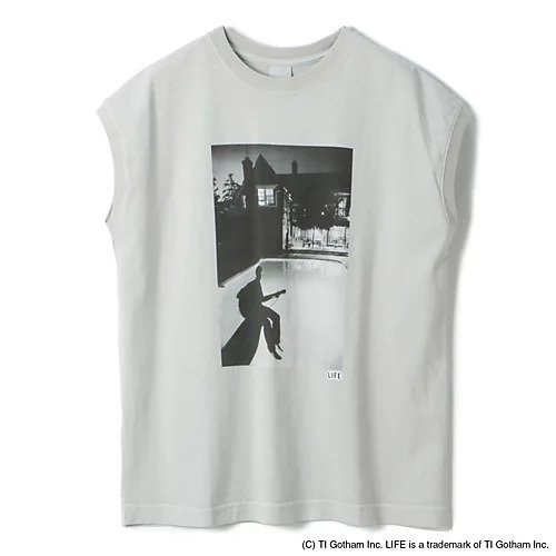 【スアデオ/suadeo】のフレンチスリーブ LIFE フォトプリントT インテリア・キッズ・メンズ・レディースファッション・服の通販 founy(ファニー) 　ファッション　Fashion　レディースファッション　Fashion for Women　インナー　Innerwear　洗える　Machine Washable　スリーブ　Sleeve, Long Sleeve / Short Sleeve　フィット　Fit, Slim Fit　フレンチ　French, French Style　プリント　Print, Printed Pattern　ライトグレーA(guitar)|ID: prp329100003965138 ipo3291000000034953122