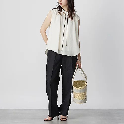 【エムセブンデイズ/M7days】のさらふわパイピングボウタイブラウス 人気、トレンドファッション・服の通販 founy(ファニー) 　ファッション　Fashion　レディースファッション　Fashion for Women　トップス・カットソー　Cut & Sew Tops　シャツ・ブラウス・オフィスカジュアル　Elegant Blouses & Button-Ups　インナー　Innerwear　エレガント 上品　Elegant　カーディガン　Cardigan, Knitwear　クール　Cool, Chic　ジャケット　Jacket, Outerwear　ノースリーブ　Sleeveless, No-Sleeve　パイピング　Piping, Trim Design　マニッシュ　Mannish, Boyish　モダン　Modern, Contemporary　モノトーン　Monotone, Black and White　リボン　Ribbon, Bow　洗える　Machine Washable　other-2|ID: prp329100003969816 ipo3291000000035664418