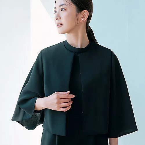 【エムセブンデイズ/M7days】の【加藤かすみさんコラボ】ノーカラー袖フレアジャケット 人気、トレンドファッション・服の通販 founy(ファニー) 　ファッション　Fashion　レディースファッション　Fashion for Women　アウター　Coat / Outerwear Collection　レディースジャケット・軽アウター　Jackets　エレガント 上品　Elegant　コラボ　Collaboration, Collab　コンパクト　Compact, Small Size　ショート　Short, Short Length　ジャケット　Jacket, Outerwear　ドレープ　Drape, Draping Fabric　バランス　Balance, Style Balance　フレア　Flare, Flared　other-3|ID: prp329100003969880 ipo3291000000032075262