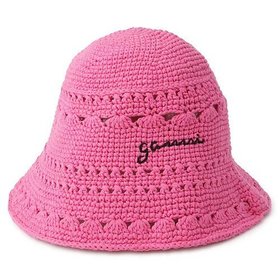 【ガニー/GANNI】 Cotton Crochet Bucket Hat Solid人気、トレンドファッション・服の通販 founy(ファニー) ファッション Fashion レディースファッション WOMEN 帽子 Hats 2023年 2023 2023春夏・S/S Ss,Spring/Summer,2023 クロシェ Crochet |ID:prp329100003973190