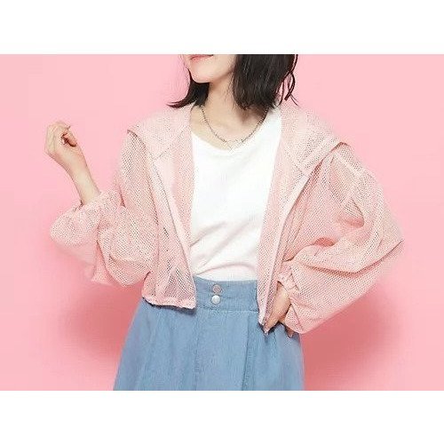 【ピンク ラテ/PINK-latte / KIDS】のカットメッシュZIPパーカー 人気、トレンドファッション・服の通販 founy(ファニー) 　ファッション　Fashion　キッズファッション　KIDS　おすすめ　Recommend　スマート　Smart　パーカー　Hoodie　ブルゾン　Blouson　メッシュ　Mesh　人気　Popularity　 other-1|ID: prp329100003974392 ipo3291000000029587302