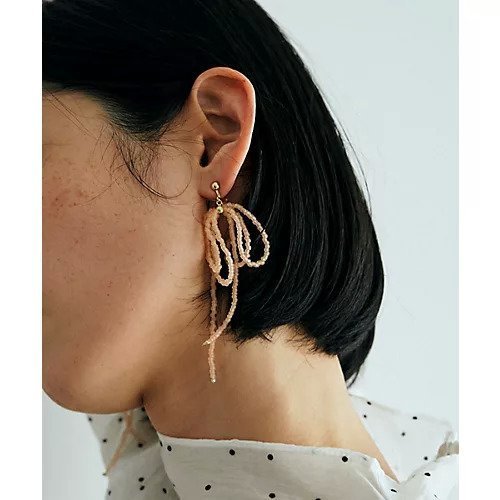 【マージュール/marjour】のMAT BEADS EARRING 人気、トレンドファッション・服の通販 founy(ファニー) 　ファッション　Fashion　レディースファッション　Fashion for Women　ジュエリー　Jewelry　ファッションリング　Fashion Rings　イヤリング・フープ・ドロップタイプ　Hoop, Drop & Clip Earrings　おすすめ　Recommended / Our Picks　イヤリング　Earrings　シアー　Sheer, See-Through　リボン　Ribbon, Bow　 other-1|ID: prp329100003975444 ipo3291000000031618098