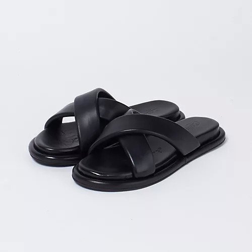 【エクラ/eclat】の【戸野塚かおるさん別注】クロスデザインサンダル インテリア・キッズ・メンズ・レディースファッション・服の通販 founy(ファニー) 　ファッション　Fashion　レディースファッション　Fashion for Women　インソール　Shoe Insole　サンダル　Sandals, Summer Shoes　スタイリッシュ　Stylish, Fashionable　ヌーディ　Nude, Nude Tone　別注　Limited Edition, Custom Order　ブラック|ID: prp329100003980202 ipo3291000000034942391