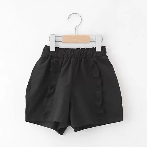 【シューラルー/SHOO LA RUE / KIDS】の【110-140cm/吸水速乾】フリル使いショートパンツ インテリア・キッズ・メンズ・レディースファッション・服の通販 founy(ファニー) 　ファッション　Fashion　キッズファッション　KIDS　ボトムス　Bottoms/Kids　ガーリー　Girly　サッカー　Soccer　ショート　Short　シンプル　Simple　フリル　Frills　フロント　Front　ポケット　Pocket　吸水　Water Absorption　夏　Summer　ブラック|ID: prp329100003982482 ipo3291000000026276145