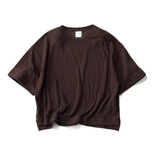 【トゥエルブクローゼット/12closet】の【伊藤真知さんコラボ】【洗える】リネン混2重ガーゼボクシーT インテリア・キッズ・メンズ・レディースファッション・服の通販 founy(ファニー) 　ファッション　Fashion　レディースファッション　WOMEN　コラボ　Collaboration　ボックス　Box　リネン　Linen　洗える　Washable　ブラウン|ID: prp329100003987057 ipo3291000000026310431