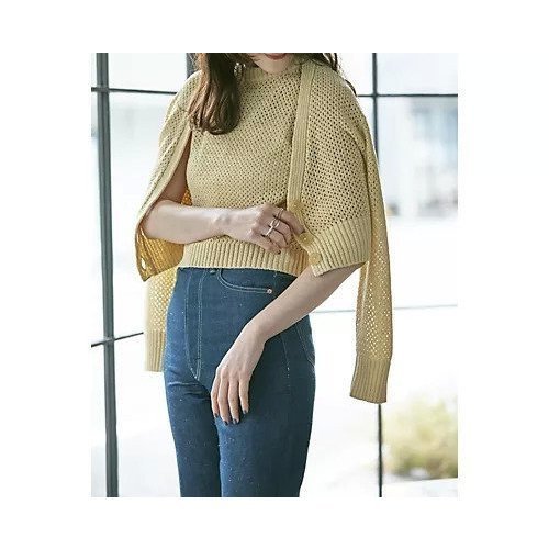 【マイ ウィークネス/MY WEAKNESS】の【ともさかりえさん着用】【LEE別注】【洗える】Knit Ensemble (ニットアンサンブル) 人気、トレンドファッション・服の通販 founy(ファニー) 　ファッション　Fashion　レディースファッション　WOMEN　トップス・カットソー　Tops/Tshirt　ニット　Knit Tops　アンサンブル　Knit Ensemble　アンサンブル　Ensemble　カーディガン　Cardigan　デニム　Denim　ノースリーブ　No Sleeve　フレンチ　French　ベーシック　Basic　ボトム　Bottom　メッシュ　Mesh　別注　Special Order　洗える　Washable　other-3|ID: prp329100003987079 ipo3291000000031283330