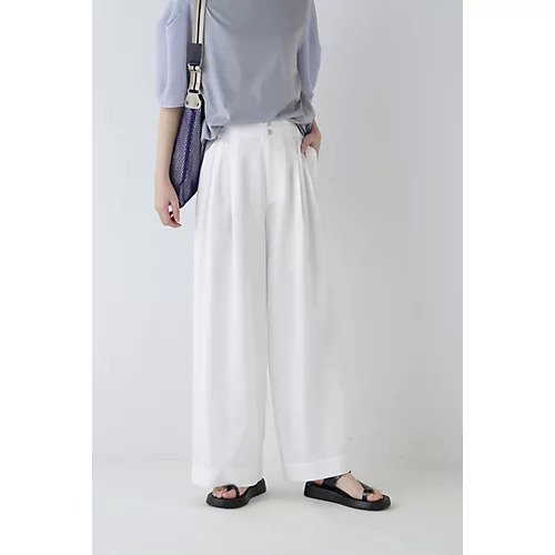 【ヒューマンウーマン/HUMAN WOMAN】のドビーオックスパンツ インテリア・キッズ・メンズ・レディースファッション・服の通販 founy(ファニー) https://founy.com/ ファッション Fashion レディースファッション WOMEN パンツ Pants おすすめ Recommend スタンダード Standard ダブル Double ドット Dot ワイド Wide |ID: prp329100003988157 ipo3291000000030966454