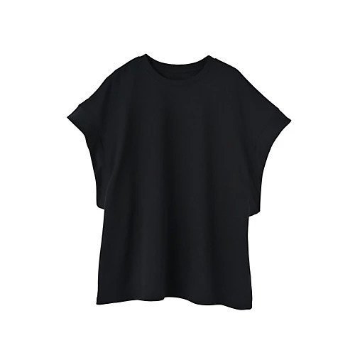 【スタイルデリ/STYLE DELI】の【BLK001】スムースドロップショルダーオーバーTシャツ インテリア・キッズ・メンズ・レディースファッション・服の通販 founy(ファニー) 　ファッション　Fashion　レディースファッション　WOMEN　トップス・カットソー　Tops/Tshirt　シャツ/ブラウス　Shirts/Blouses　ロング / Tシャツ　T-Shirts　春　Spring　今季　This Season　ショルダー　Shoulder　シンプル　Simple　スリット　Slit　ドロップ　Drop　定番　Standard　おすすめ　Recommend　日本製　Made In Japan　夏　Summer　旅行　Travel　ブラック|ID: prp329100003991971 ipo3291000000026370152