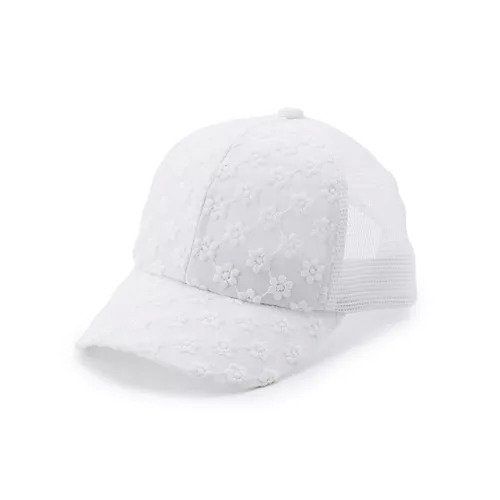 【シューラルー/SHOO LA RUE / KIDS】のフラワーレースメッシュCAP インテリア・キッズ・メンズ・レディースファッション・服の通販 founy(ファニー) 　ファッション　Fashion　キッズファッション　KIDS　おすすめ　Recommend　キャップ　Cap　スマート　Smart　メッシュ　Mesh　レース　Race　オフホワイト|ID: prp329100003992072 ipo3291000000029587447