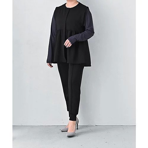 【スタイルデリ/STYLE DELI】の【BLK001】ペプラムベストトップス 人気、トレンドファッション・服の通販 founy(ファニー) 　ファッション　Fashion　レディースファッション　WOMEN　アウター　Coat Outerwear　トップス・カットソー　Tops/Tshirt　ベスト/ジレ　Gilets/Vests　カットソー　Cut And Sew　ギャザー　Gather　スリット　Slit　タイトスカート　Tight Skirt　定番　Standard　ノースリーブ　No Sleeve　フロント　Front　ベスト　Vest　ペプラム　Peplum　おすすめ　Recommend　日本製　Made In Japan　エレガント 上品　Elegant　セレモニー　Ceremony　other-3|ID: prp329100003996498 ipo3291000000031295575