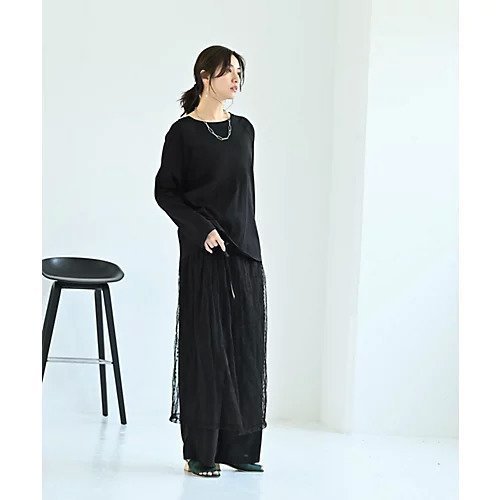 【スタイルデリ/STYLE DELI】の【BLK001】配色ステッチロングTシャツ インテリア・キッズ・メンズ・レディースファッション・服の通販 founy(ファニー) 　ファッション　Fashion　レディースファッション　Fashion for Women　トップス・カットソー　Cut & Sew Tops　シャツ・ブラウス・オフィスカジュアル　Elegant Blouses & Button-Ups　ロングTシャツ・Tシャツ　Longline T-Shirts & Tees　インナー　Innerwear　カットソー　Cut and Sewn Top　スリット　Slit, Slit Detail　スリーブ　Sleeve, Long Sleeve / Short Sleeve　定番　Standard, Basic Item　長袖　Long Sleeve, Full Sleeve　ボックス　Boxy, Box Shape　ロング　Long, Long-Length　おすすめ　Recommended / Our Picks　日本製　Made In Japan　ブラック|ID: prp329100003996503 ipo3291000000035744732