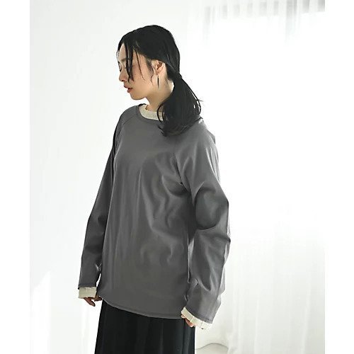 【スタイルデリ/STYLE DELI】の【BLK001】配色ステッチロングTシャツ インテリア・キッズ・メンズ・レディースファッション・服の通販 founy(ファニー) https://founy.com/ ファッション Fashion レディースファッション Fashion for Women トップス・カットソー Cut & Sew Tops シャツ・ブラウス・オフィスカジュアル Elegant Blouses & Button-Ups ロングTシャツ・Tシャツ Longline T-Shirts & Tees インナー Innerwear カットソー Cut and Sewn Top スリット Slit, Slit Detail スリーブ Sleeve, Long Sleeve / Short Sleeve 定番 Standard, Basic Item 長袖 Long Sleeve, Full Sleeve ボックス Boxy, Box Shape ロング Long, Long-Length おすすめ Recommended / Our Picks 日本製 Made In Japan |ID: prp329100003996503 ipo3291000000036279104