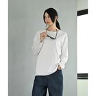 【スタイルデリ/STYLE DELI】の【BLK001】配色ステッチロングTシャツ オフホワイト|ID: prp329100003996503 ipo3291000000036279109