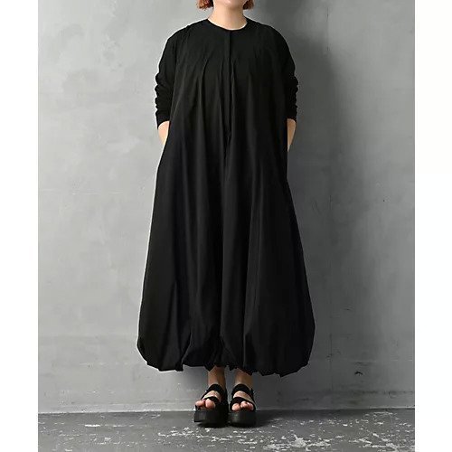 【スタイルデリ/STYLE DELI】の【BLK001】パルーンワンピース インテリア・キッズ・メンズ・レディースファッション・服の通販 founy(ファニー) 　ファッション　Fashion　レディースファッション　WOMEN　ワンピース　Dress　くるぶし　Ankle　シルバー　Silver　ストレッチ　Stretch　スリット　Slit　ノースリーブ　No Sleeve　バルーン　Balloon　フィット　Fit　おすすめ　Recommend　スミクロ|ID: prp329100003996521 ipo3291000000026412525