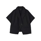 【スタイルデリ/STYLE DELI】の【BLK001】ハーフスリーブダブルブレストジャケット 人気、トレンドファッション・服の通販 founy(ファニー) ファッション Fashion レディースファッション WOMEN アウター Coat Outerwear ジャケット Jackets インナー Inner 春 Spring コンパクト Compact ショート Short ジャケット Jacket スリット Slit スーツ Suit タンク Tank トレンド Trend 定番 Standard フロント Front ボックス Box 半袖 Short Sleeve ロング Long A/W・秋冬 Aw・Autumn/Winter・Fw・Fall-Winter S/S・春夏 Ss・Spring/Summer おすすめ Recommend 夏 Summer thumbnail ブラック|ID: prp329100003996559 ipo3291000000026412724