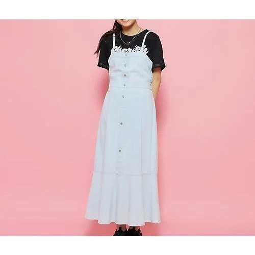 【ピンク ラテ/PINK-latte / KIDS】のマーメイドキャミワンピース 人気、トレンドファッション・服の通販 founy(ファニー) 　ファッション　Fashion　キッズファッション　KIDS　ワンピース　Dress/Kids　キャミワンピース　Cami Dress　ツイル　Twill　デニム　Denim　ポケット　Pocket　マーメイド　Mermaid　 other-1|ID: prp329100003996605 ipo3291000000026412896