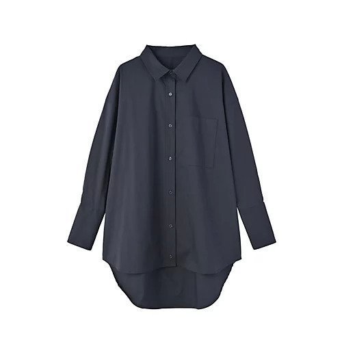 【スタイルデリ/STYLE DELI】の【BLK001】オーバーサイズシャツ インテリア・キッズ・メンズ・レディースファッション・服の通販 founy(ファニー) 　ファッション　Fashion　レディースファッション　WOMEN　トップス・カットソー　Tops/Tshirt　シャツ/ブラウス　Shirts/Blouses　ストライプ　Stripe　スリット　Slit　フロント　Front　ボックス　Box　羽織　Haori　無地　Plain Color　レギュラー　Regular　ロング　Long　おすすめ　Recommend　夏　Summer　スミクロ|ID: prp329100003997545 ipo3291000000026422712