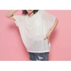 【ピンク ラテ/PINK-latte / KIDS】の【2点SET】シアーボーダーTシャツ+インナータンクセットアイテム オフホワイト|ID: prp329100003997666 ipo3291000000029585600