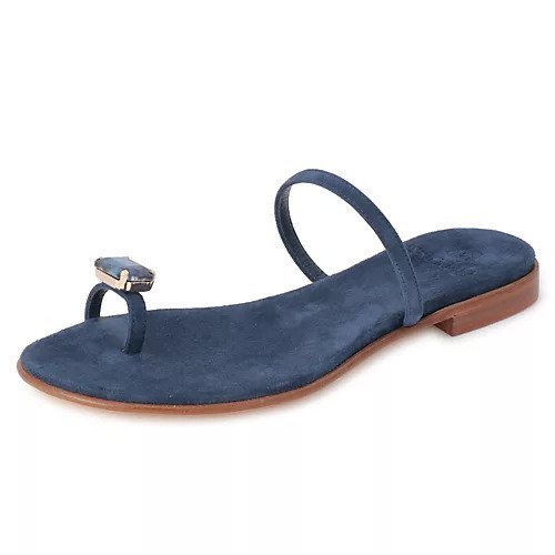 【イル サンダロ オブ カプリ/il Sandalo of Capri】のストーン付きサンダル インテリア・キッズ・メンズ・レディースファッション・服の通販 founy(ファニー) 　ファッション　Fashion　レディースファッション　Fashion for Women　サンダル　Sandals, Summer Shoes　ストーン　Stone, Gem-Like　トレンド　Trend, Trending Now　ビジュー　Bijou, Jewel-like Accent　フィット　Fit, Slim Fit　フラット　Flat, Flat Shoes　今季　This Season, Current Season　ネイビー|ID: prp329100004001707 ipo3291000000034942400