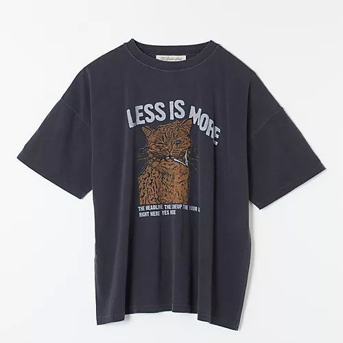 【レミレリーフ/REMI RELIEF】のHARD SP加工20/-天竺BIGサイズT(LESS IS MORE C) インテリア・キッズ・メンズ・レディースファッション・服の通販 founy(ファニー) 　ファッション　Fashion　レディースファッション　WOMEN　洗える　Washable　秋　Autumn/Fall　スペシャル　Special　猫　Cat　プリント　Print　別注　Special Order　マニッシュ　Mannish　おすすめ　Recommend　【復刻】スミクロ|ID: prp329100004003992 ipo3291000000026487196