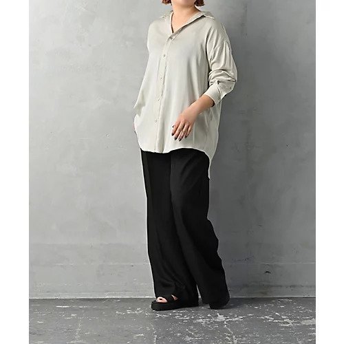 【スタイルデリ/STYLE DELI】の【BLK001】シルキーロングスリーブブラウス インテリア・キッズ・メンズ・レディースファッション・服の通販 founy(ファニー) https://founy.com/ ファッション Fashion レディースファッション WOMEN トップス・カットソー Tops/Tshirt シャツ/ブラウス Shirts/Blouses サテン Satin スリット Slit セットアップ Set Up とろみ Thickness ドレープ Drape ベーシック Basic ヨーク Yoke おすすめ Recommend 旅行 Travel エレガント 上品 Elegant |ID: prp329100004008046 ipo3291000000026523309