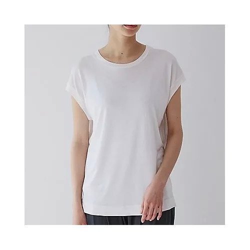 【ドレスハーセルフ/DRESS HERSELF】のカットソー/シルクモダールフレンチスリーブ 人気、トレンドファッション・服の通販 founy(ファニー) 　ファッション　Fashion　レディースファッション　Fashion for Women　トップス・カットソー　Cut & Sew Tops　カットソー・ベーシックTシャツ　Cut-and-Sewn Tops / Stretch Tees & Basics　なめらか　Smooth, Silky Texture　カットソー　Cut and Sewn Top　シルク　Silk, 100% Silk　シンプル　Simple, Minimal　スリーブ　Sleeve, Long Sleeve / Short Sleeve　バランス　Balance, Style Balance　フレンチ　French, French Style　エレガント 上品　Elegant　夏　Summer　other-2|ID: prp329100004010222 ipo3291000000031294969