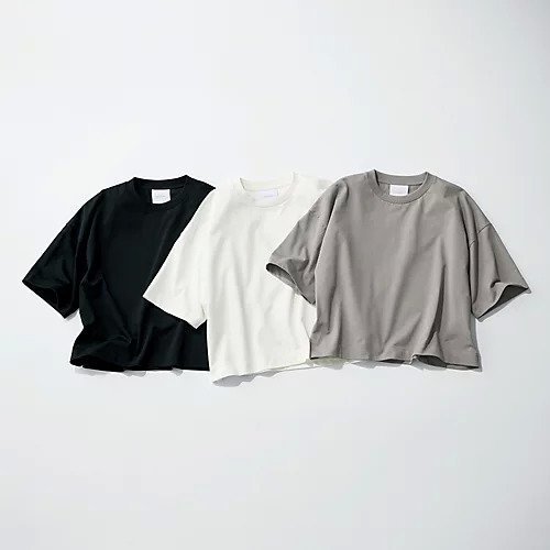 【エクラ/eclat】の【村山佳世子さん別注】ショート丈Tシャツ 人気、トレンドファッション・服の通販 founy(ファニー) 　ファッション　Fashion　レディースファッション　Fashion for Women　トップス・カットソー　Cut & Sew Tops　シャツ・ブラウス・オフィスカジュアル　Elegant Blouses & Button-Ups　ロングTシャツ・Tシャツ　Longline T-Shirts & Tees　ショート　Short, Short Length　ドロップ　Drop Shoulder, Dropped Style　別注　Limited Edition, Custom Order　洗える　Machine Washable　other-2|ID: prp329100004013673 ipo3291000000035914275