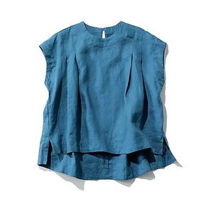 【トゥエルブクローゼット/12closet】の【洗える】ヨーロピアンリネン タック入りTブラウス 人気、トレンドファッション・服の通販 founy(ファニー) ファッション Fashion レディースファッション Fashion for Women トップス・カットソー Cut & Sew Tops シャツ・ブラウス・オフィスカジュアル Elegant Blouses & Button-Ups スリット Slit, Slit Detail スリーブ Sleeve, Long Sleeve / Short Sleeve ネックレス Necklace, Pendant Necklace フォルム Silhouette, Form フレンチ French, French Style リネン Linen, Linen Fabric エレガント 上品 Elegant 夏 Summer 洗える Machine Washable |ID:prp329100004013692