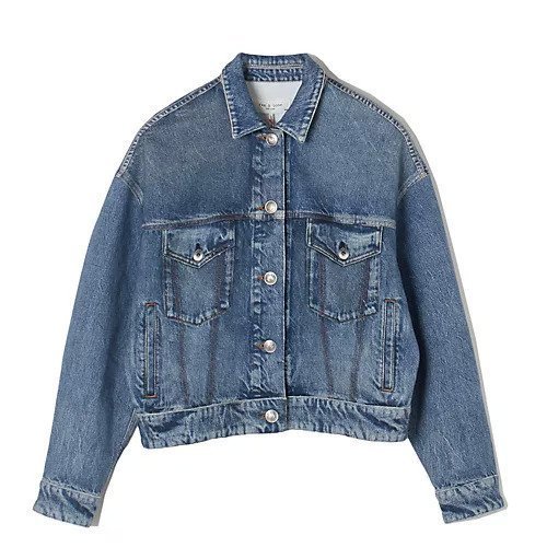 【ラグ & ボーン/rag & bone】の【MIRAMAR】デニムプリントジャケット インテリア・キッズ・メンズ・レディースファッション・服の通販 founy(ファニー) ファッション Fashion レディースファッション Fashion for Women アウター Coat / Outerwear Collection レディースジャケット・軽アウター Jackets カーディガン Cardigan, Knitwear スウェット / スエット Sweatshirt, Sweatwear ダメージ Distressed, Destroyed デニム Denim, Jeans Material ブリーチ Bleach, Washed Finish プリント Print, Printed Pattern ポケット Pocket, Pocket Detail リアル Real, Realistic 洗える Machine Washable ブルー|ID: prp329100004013811 ipo3291000000030971585