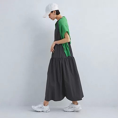 【グリーンレーベル リラクシング / ユナイテッドアローズ/green label relaxing / UNITED ARROWS】のティアード ワンピース -マシンウォッシャブル・撥水- インテリア・キッズ・メンズ・レディースファッション・服の通販 founy(ファニー) 　ファッション　Fashion　レディースファッション　WOMEN　ワンピース　Dress　ウェーブ　Wave　カーディガン　Cardigan　キャップ　Cap　スニーカー　Sneakers　ティアード　Tiered　ティアードワンピース　Tiered Dress　フェミニン　Feminine　羽織　Haori　おすすめ　Recommend　夏　Summer　BLACK|ID: prp329100004014739 ipo3291000000026607235