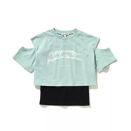 【シューラルー/SHOO LA RUE / KIDS】の【110-140cm/2点セット】肩スリットTシャツ+インナーキャミセット インテリア・キッズ・メンズ・レディースファッション・服の通販 founy(ファニー) https://founy.com/ ファッション Fashion キッズファッション KIDS インナーキャミ Inner Cami カットソー Cut And Sew キャミソール Camisole スリット Slit トレンド Trend プリント Print |ID: prp329100004014774 ipo3291000000029590962