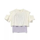 【シューラルー/SHOO LA RUE / KIDS】の【110-140cm/2点セット】肩スリットTシャツ+インナーキャミセット アイボリー|ID: prp329100004014774 ipo3291000000029590967