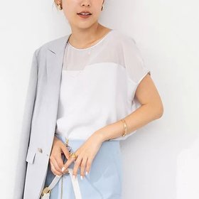 【ノーリーズソフィー/NOLLEY'S sophi】のジョーゼット シフォンブラウス 人気、トレンドファッション・服の通販 founy(ファニー) ファッション Fashion レディースファッション WOMEN トップス・カットソー Tops/Tshirt シャツ/ブラウス Shirts/Blouses 2024年 2024 2024春夏・S/S Ss,Spring/Summer,2024 おすすめ Recommend インナー Inner シフォン Chiffon ジャケット Jacket ジョーゼット Georgette ストレッチ Stretch エレガント 上品 Elegant |ID:prp329100004019732