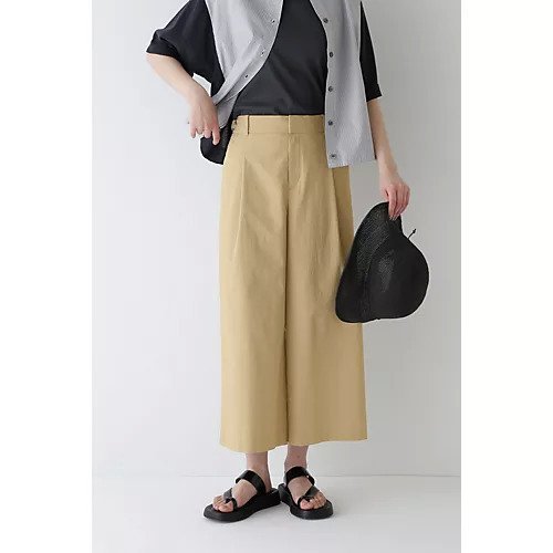 【ヒューマンウーマン/HUMAN WOMAN】のクールマックス綿麻短丈ワイドパンツ 人気、トレンドファッション・服の通販 founy(ファニー) 　ファッション　Fashion　レディースファッション　Fashion for Women　パンツ　Pants & Trousers　おすすめ　Recommended / Our Picks　オックス　Oxford Fabric　クール　Cool, Chic　シンプル　Simple, Minimal　スタンダード　Standard, Basic　メッシュ　Mesh, Net Fabric　ワイド　Wide, Wide Fit　定番　Standard, Basic Item　 other-1|ID: prp329100004019745 ipo3291000000033540970