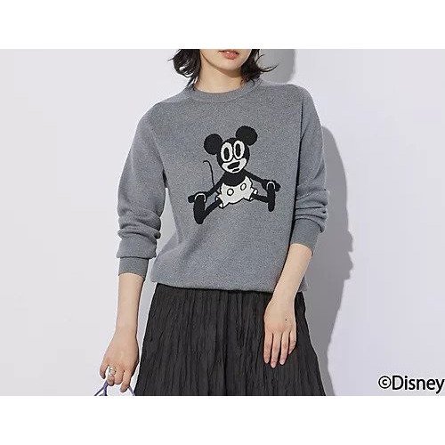 【スローン/SLOANE】の12Gダブルフェイス/MICKEY MOUSE/クルーネック インテリア・キッズ・メンズ・レディースファッション・服の通販 founy(ファニー) 　ファッション　Fashion　レディースファッション　Fashion for Women　ジャカード／ジャガード　Jacquard, Woven Pattern　ダブル　Double, Double-Breasted　フェイス　Face, Facial Design　定番　Standard, Basic Item　ミディアムグレー|ID: prp329100004020738 ipo3291000000033140213