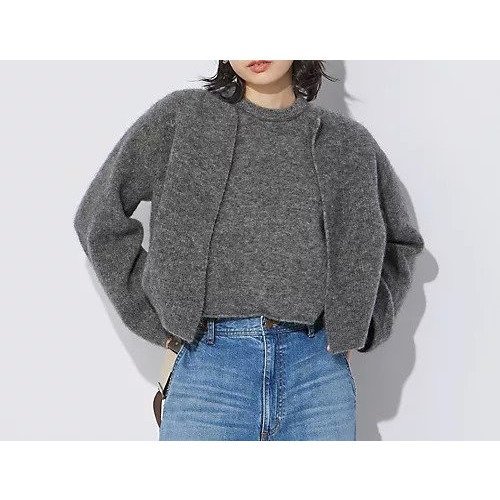 【アンフィル/unfil】のstretch superkid mohair short cardigan インテリア・キッズ・メンズ・レディースファッション・服の通販 founy(ファニー) 　ファッション　Fashion　レディースファッション　WOMEN　トップス・カットソー　Tops/Tshirt　カーディガン　Cardigans　おすすめ　Recommend　イタリア　Italy　ショート　Short　ストレッチ　Stretch　モヘア　Mohair　ワイド　Wide　定番　Standard　grey|ID: prp329100004020778 ipo3291000000026664391