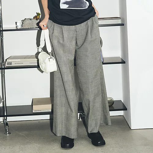 【オブラダ/Oblada】のOFFICER BUGGY CHECK PANTS 人気、トレンドファッション・服の通販 founy(ファニー) 　ファッション　Fashion　レディースファッション　WOMEN　パンツ　Pants　チェック　Check　マニッシュ　Mannish　リラックス　Relax　other-2|ID: prp329100004020819 ipo3291000000031715442