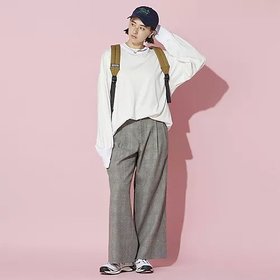 【オブラダ/Oblada】 OFFICER BUGGY CHECK PANTS人気、トレンドファッション・服の通販 founy(ファニー) ファッション Fashion レディースファッション Fashion for Women パンツ Pants & Trousers チェック Check, Plaid, Tartan マニッシュ Mannish, Boyish リラックス Relax, Relaxed Fit |ID:prp329100004020819