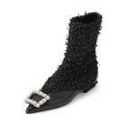 【ピッピシック/Pippichic】のANNA JEWELRY BOOTS 人気、トレンドファッション・服の通販 founy(ファニー) ファッション Fashion レディースファッション Fashion for Women クラシック Classic, Timeless Style クール Cool, Chic ジュエリー Jewelry, Accessories ツイード／ツィード Choker, Choker Necklace ハーフ Half, Half-Length ボトム Bottoms, Lower Wear エレガント 上品 Elegant 定番 Standard, Basic Item thumbnail tweed black|ID: prp329100004020926 ipo3291000000034619403