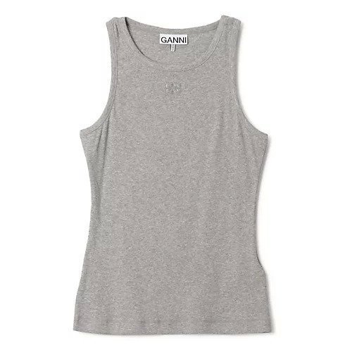 【ガニー/GANNI】のSoft Cotton Rib Tank Top インテリア・キッズ・メンズ・レディースファッション・服の通販 founy(ファニー) 　ファッション　Fashion　レディースファッション　WOMEN　ワンピース　Dress　2024年　2024　2024-2025秋冬・A/W　Aw/Autumn/Winter/Fw/Fall/2024-2025　タンク　Tank　洗える　Washable　Paloma Melange|ID: prp329100004021644 ipo3291000000029317561